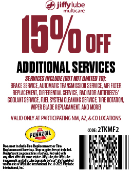 Jiffy Lube Oil Change Coupon